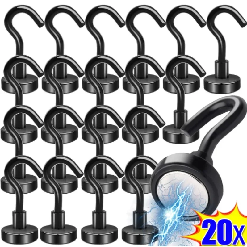 Kitchen Appliances Refrigerators - Schwarze starke magnetische Haken für Kühlschrank,