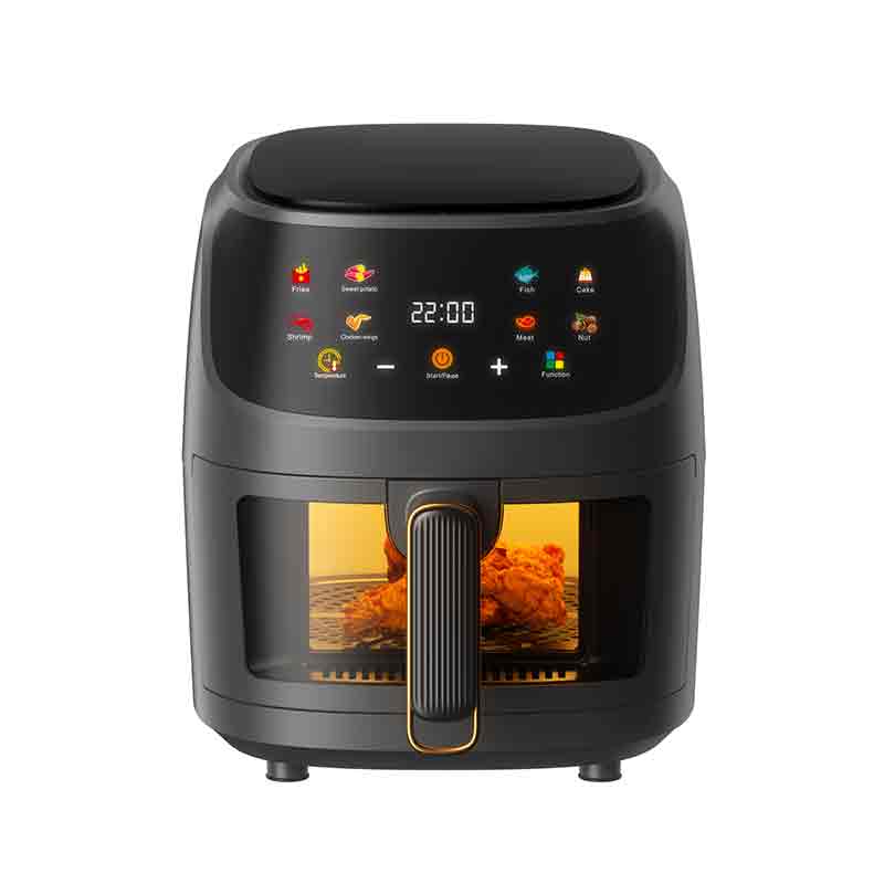 Air Fryer 5L Digital - 1350W Digitale Heißluftfritteuse, Transparentes Fenster &