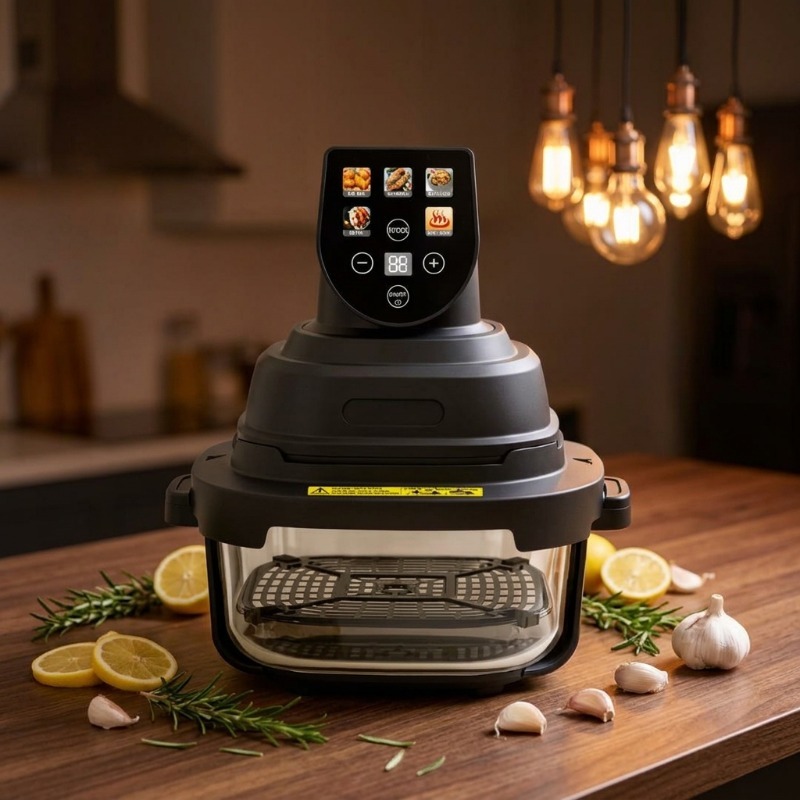 Air Fryer 5L Digital - Airo 2025 Bestseller Elektrische Doppelglas-Heißluftfritteuse |