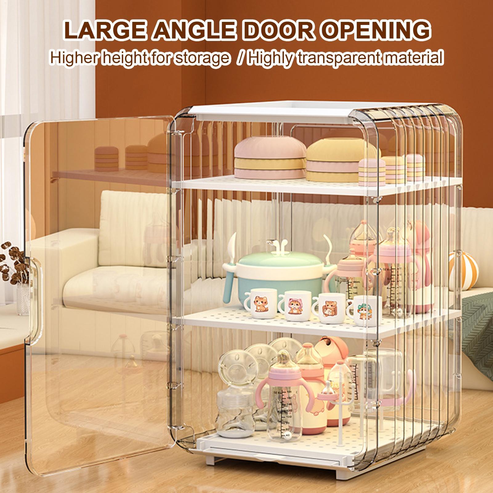 Kitchen Appliances Refrigerators - Babyflaschen-Aufbewahrungsorganisator, Kleinkind-Besteck-Organizer, transparent, staubdicht, Flaschenhalter für