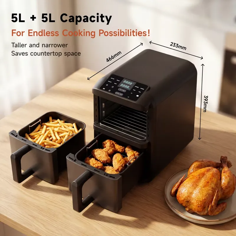 Für Doppelkessel 5L+5L 10L Tou – Air Fryer 5L Digital Bewertung und Preis
