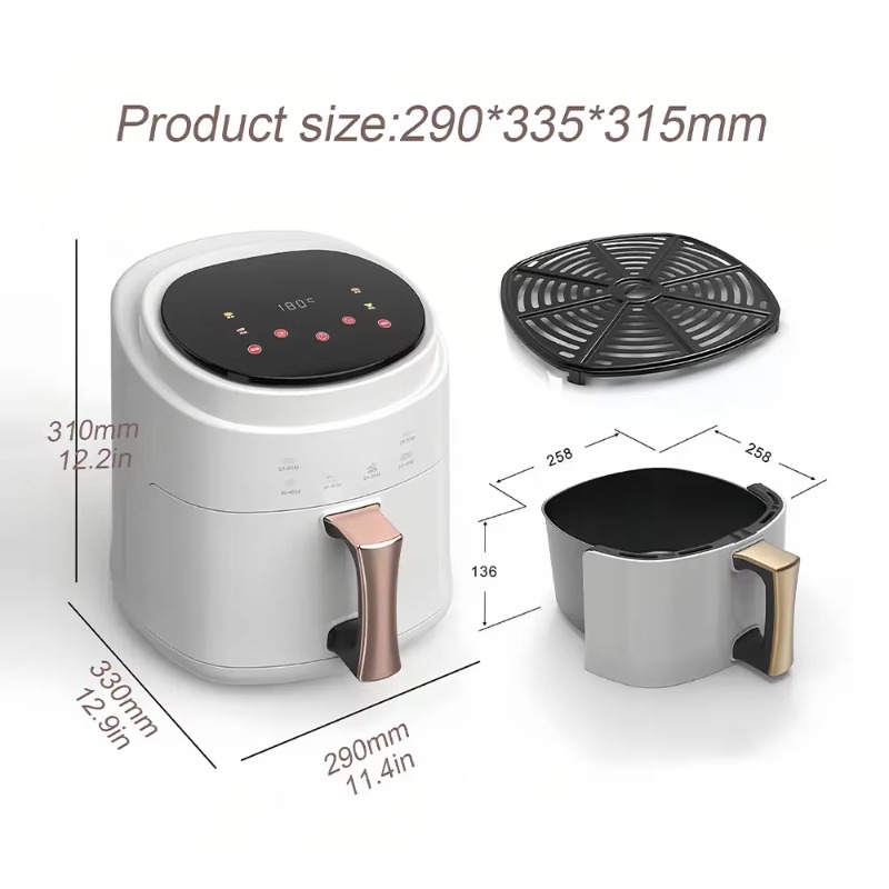 2800W 5L 6L 8L Luftfritteusen  – Air Fryer 5L Digital Bewertung und Preis